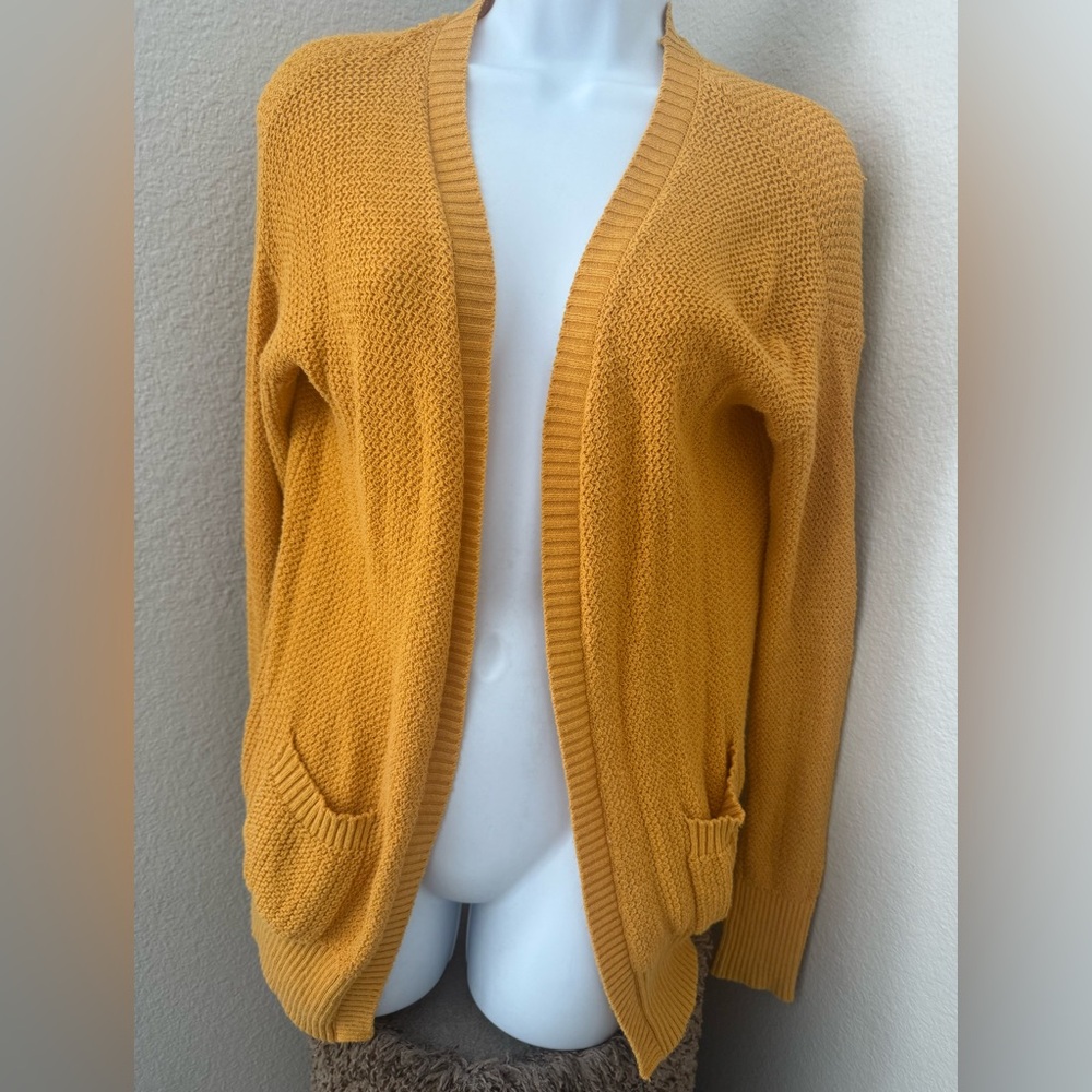 Mossimo Supply Co. Mustard Yellow Cardigan Sweater